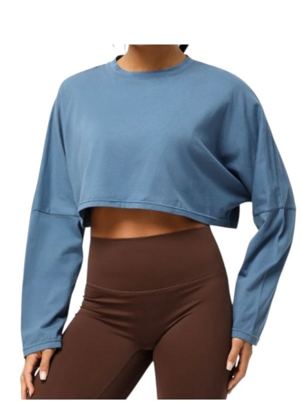 By Thrive Womens Long Ballon Sleeve Sweatshirts Tops Size S